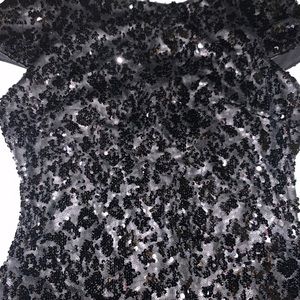 Dress the population black sequin dress